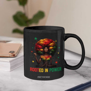 Melanin Queen Rooted In Power Coffee Mug African American Afro Tree Of Life TS12 Print Your Wear