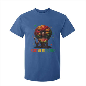 Melanin Queen Rooted In Power T Shirt For Kid African American Afro Tree Of Life TS12 Royal Blue Print Your Wear
