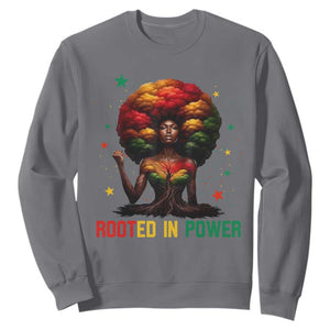 Melanin Queen Rooted In Power Sweatshirt African American Afro Tree Of Life TS12 Charcoal Print Your Wear