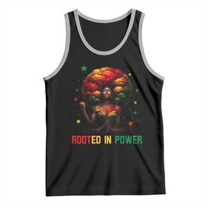 Melanin Queen Rooted In Power Tank Top African American Afro Tree Of Life TS12 Black Athletic Heather Print Your Wear
