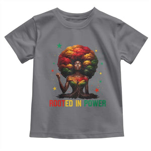 Melanin Queen Rooted In Power Toddler T Shirt African American Afro Tree Of Life TS12 Charcoal Print Your Wear