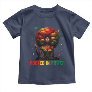 Melanin Queen Rooted In Power Toddler T Shirt African American Afro Tree Of Life TS12 Navy Print Your Wear