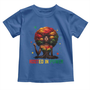 Melanin Queen Rooted In Power Toddler T Shirt African American Afro Tree Of Life TS12 Royal Blue Print Your Wear