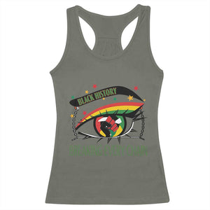 Breaking Every Chain Racerback Tank Top Black History Month Freedom Gift TS12 Military Green Print Your Wear