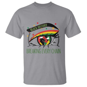 Breaking Every Chain T Shirt Black History Month Freedom Gift TS12 Sport Gray Print Your Wear