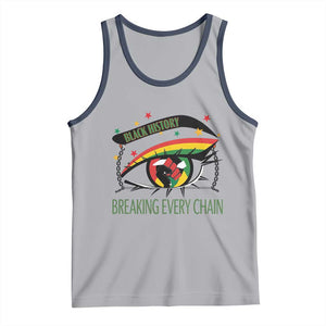 Breaking Every Chain Tank Top Black History Month Freedom Gift TS12 Athletic Heather Navy Print Your Wear