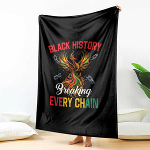 Phoenix Rising Breaking Every Chain Throw Blanket Black History Month Freedom Gift TS12 Print Your Wear