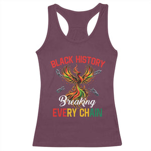 Phoenix Rising Breaking Every Chain Racerback Tank Top Black History Month Freedom Gift TS12 Maroon Print Your Wear