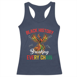 Phoenix Rising Breaking Every Chain Racerback Tank Top Black History Month Freedom Gift TS12 Navy Print Your Wear