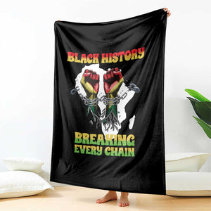African American Civil Rights Gift Throw Blanket Breaking Every Chain TS12 Print Your Wear