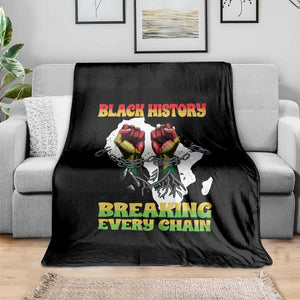 African American Civil Rights Gift Throw Blanket Breaking Every Chain TS12 Print Your Wear