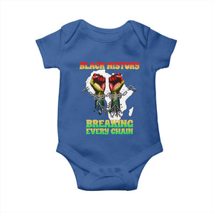 African American Civil Rights Gift Baby Onesie Breaking Every Chain TS12 Royal Blue Print Your Wear