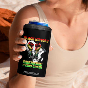 African American Civil Rights Gift 4 in 1 Can Cooler Tumbler Breaking Every Chain TS12 Print Your Wear