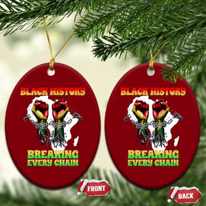 African American Civil Rights Gift Ceramic Ornament Breaking Every Chain TS12 Print Your Wear