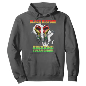African American Civil Rights Gift Hoodie Breaking Every Chain TS12 Dark Heather Print Your Wear