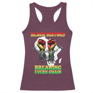 African American Civil Rights Gift Racerback Tank Top Breaking Every Chain TS12 Maroon Print Your Wear