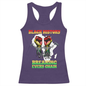African American Civil Rights Gift Racerback Tank Top Breaking Every Chain TS12 Purple Print Your Wear