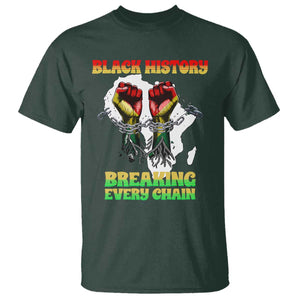 African American Civil Rights Gift T Shirt Breaking Every Chain TS12 Dark Forest Green Print Your Wear