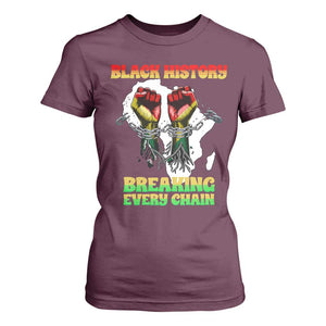 African American Civil Rights Gift T Shirt For Women Breaking Every Chain TS12 Maroon Print Your Wear
