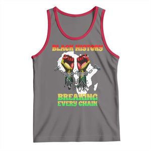 African American Civil Rights Gift Tank Top Breaking Every Chain TS12 Deep Heather Red Print Your Wear