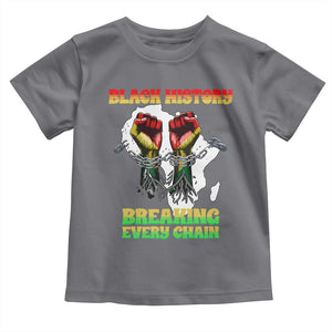 African American Civil Rights Gift Toddler T Shirt Breaking Every Chain TS12 Charcoal Print Your Wear