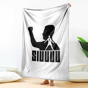 Siuuuu Number Seven Soccer Celebration Throw Blanket Funny Sport Lovers Gift TS12 Print Your Wear