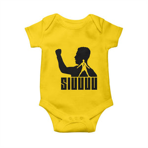Siuuuu Number Seven Soccer Celebration Baby Onesie Funny Sport Lovers Gift TS12 Daisy Print Your Wear
