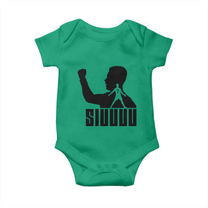 Siuuuu Number Seven Soccer Celebration Baby Onesie Funny Sport Lovers Gift TS12 Irish Green Print Your Wear