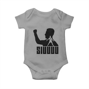 Siuuuu Number Seven Soccer Celebration Baby Onesie Funny Sport Lovers Gift TS12 Sport Gray Print Your Wear