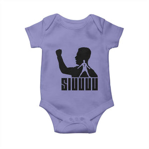Siuuuu Number Seven Soccer Celebration Baby Onesie Funny Sport Lovers Gift TS12 Violet Print Your Wear