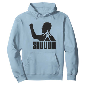 Siuuuu Number Seven Soccer Celebration Hoodie Funny Sport Lovers Gift TS12 Light Blue Print Your Wear