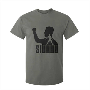Siuuuu Number Seven Soccer Celebration T Shirt For Kid Funny Sport Lovers Gift TS12 Military Green Print Your Wear