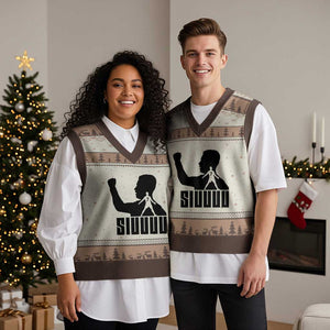 Siuuuu Number Seven Soccer Celebration V-Neck Knit Sweater Vest Funny Sport Lovers Gift TS12 Mocha Mousse Print Your Wear