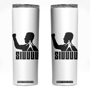 Siuuuu Number Seven Soccer Celebration Skinny Tumbler Funny Sport Lovers Gift TS12 White Print Your Wear