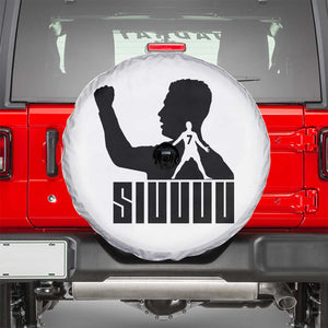 Siuuuu Number Seven Soccer Celebration Spare Tire Cover Funny Sport Lovers Gift TS12 White Print Your Wear
