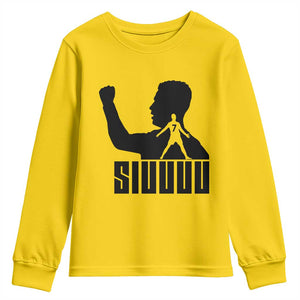 Siuuuu Number Seven Soccer Celebration Youth Sweatshirt Funny Sport Lovers Gift TS12 Daisy Print Your Wear