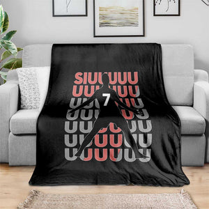 Siuuuu Soccer Celebration Throw Blanket Gift For Fans TS12 Print Your Wear