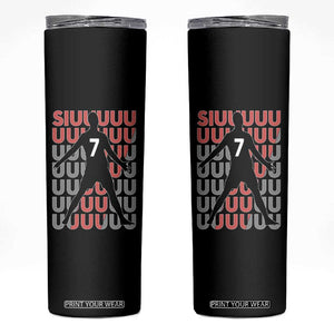 Siuuuu Soccer Celebration Skinny Tumbler Gift For Fans TS12 Black Print Your Wear