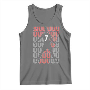 Siuuuu Soccer Celebration Tank Top Gift For Fans TS12 Black Heather Print Your Wear