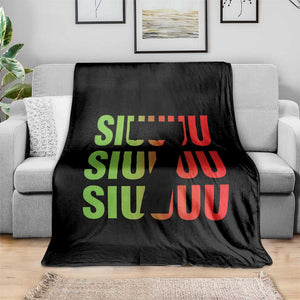 Siuuuu Soccer Celebration Throw Blanket Gift For Soccer Lovers TS12 Print Your Wear