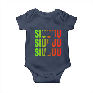 Siuuuu Soccer Celebration Baby Onesie Gift For Soccer Lovers TS12 Navy Print Your Wear