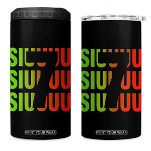 Siuuuu Soccer Celebration 4 in 1 Can Cooler Tumbler Gift For Soccer Lovers TS12 One Size: 16 oz Black Print Your Wear
