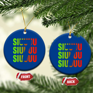Siuuuu Soccer Celebration Ceramic Ornament Gift For Soccer Lovers TS12 1pc Blue Print Your Wear