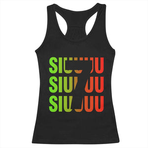 Siuuuu Soccer Celebration Racerback Tank Top Gift For Soccer Lovers TS12 Black Print Your Wear