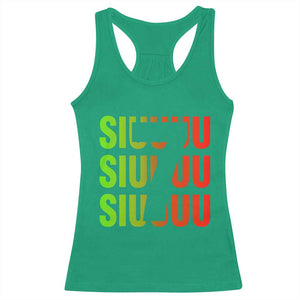 Siuuuu Soccer Celebration Racerback Tank Top Gift For Soccer Lovers TS12 Irish Green Print Your Wear