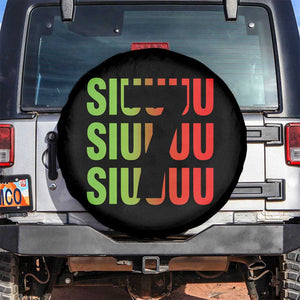 Siuuuu Soccer Celebration Spare Tire Cover Gift For Soccer Lovers TS12 No hole Black Print Your Wear
