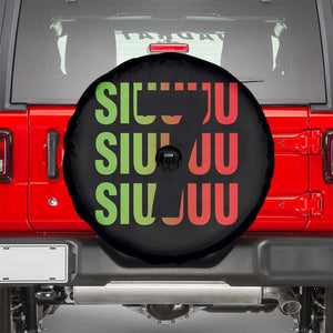 Siuuuu Soccer Celebration Spare Tire Cover Gift For Soccer Lovers TS12 Black Print Your Wear