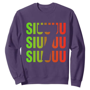 Siuuuu Soccer Celebration Sweatshirt Gift For Soccer Lovers TS12 Purple Print Your Wear