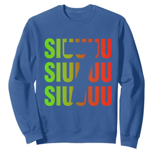 Siuuuu Soccer Celebration Sweatshirt Gift For Soccer Lovers TS12 Royal Blue Print Your Wear