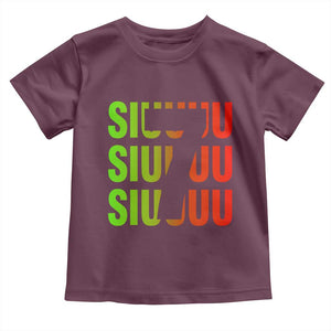 Siuuuu Soccer Celebration Toddler T Shirt Gift For Soccer Lovers TS12 Maroon Print Your Wear